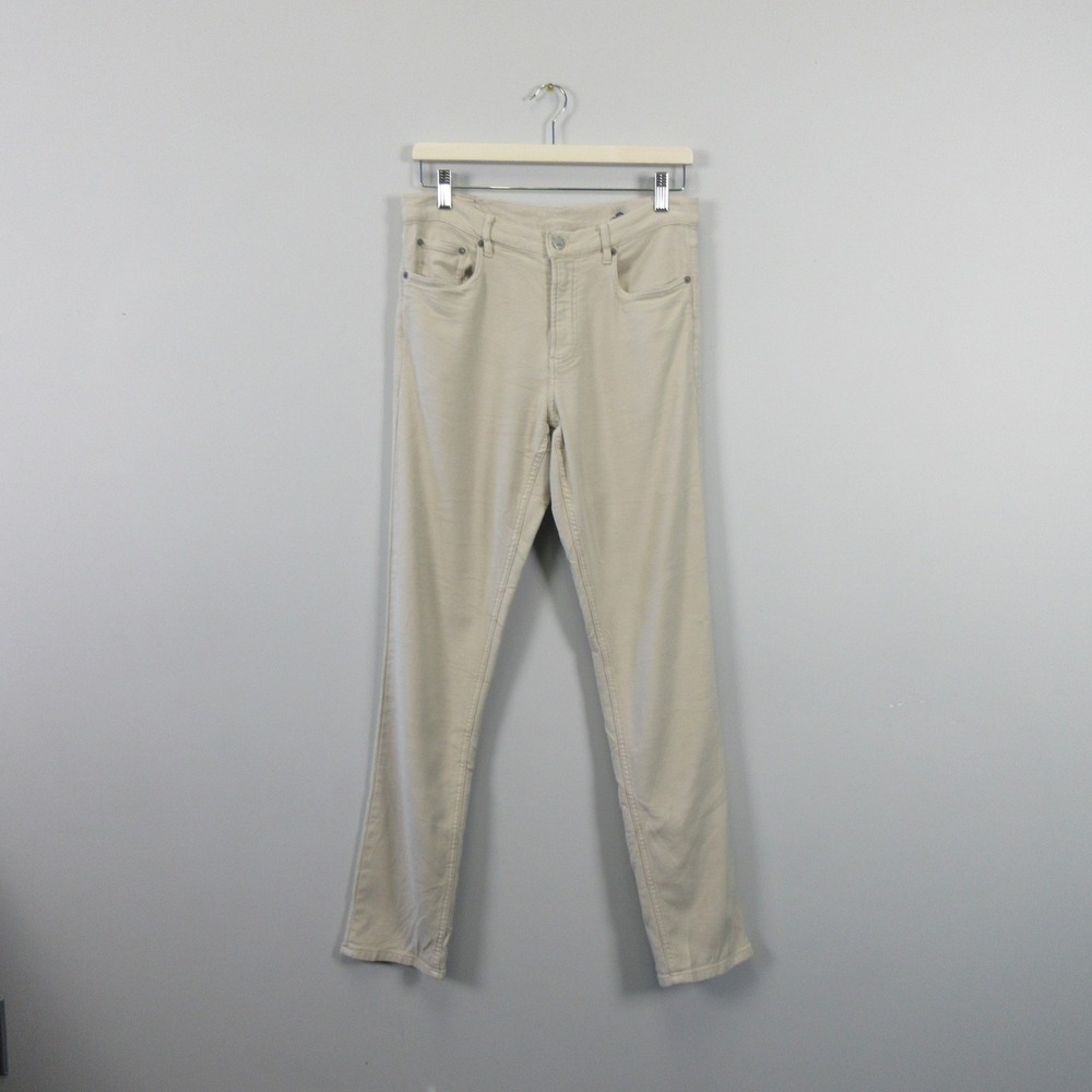 Faherty Mens Stretch Terry 5-Pocket Pant Beige Straight Fit Size 30 x 32